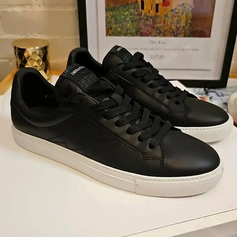 Zadig & Voltair Flash Leather Trainers for Men - Picture 2 of 13